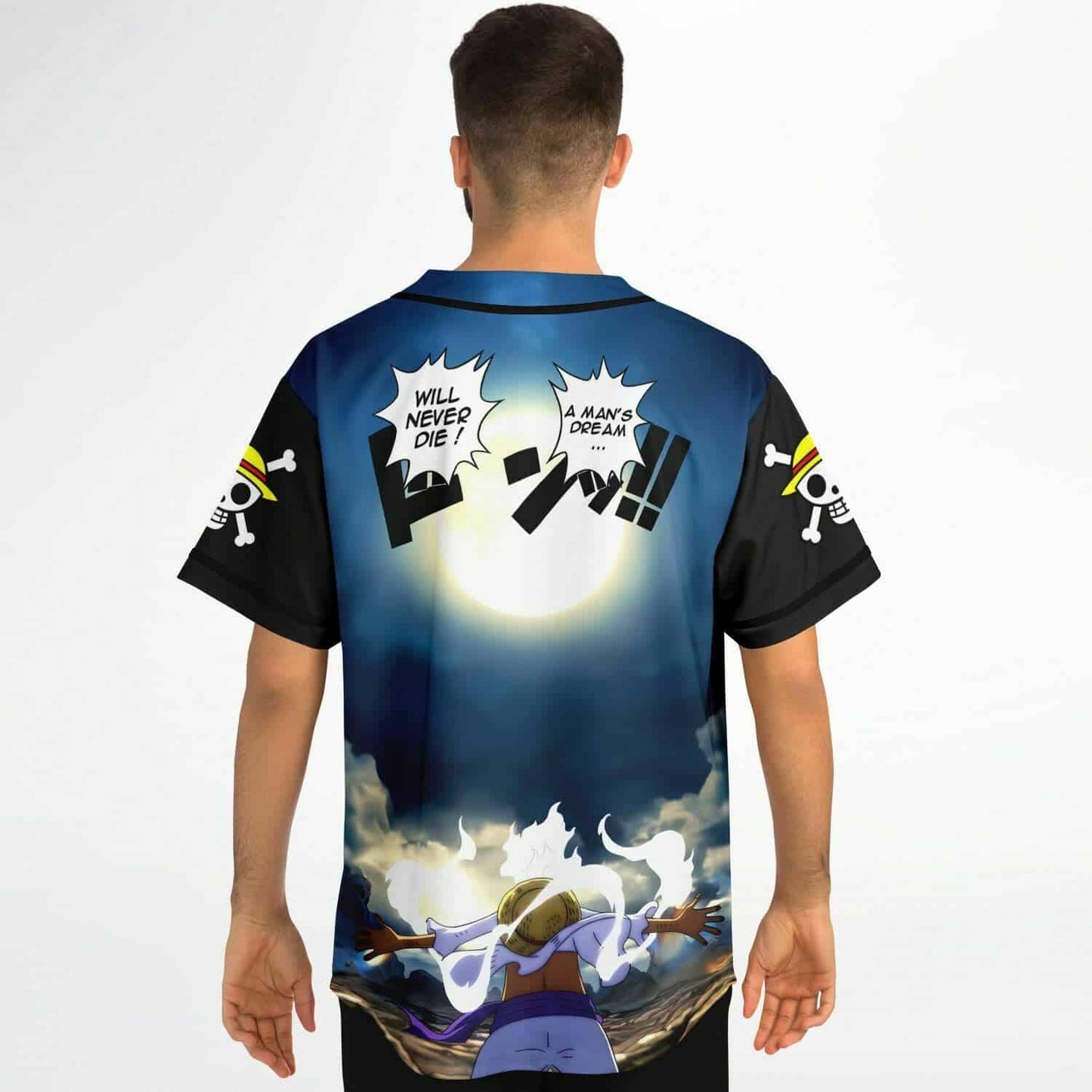 Deep Blue Anime Fan Rave Baseball Jersey