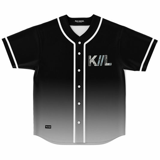 Knocked Loose Black White Chrome Rave Baseball Jersey