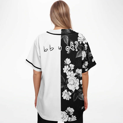 San Holo Black White Split Rave Baseball Jersey