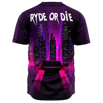 Joyryde Purple Magenta Starry Galaxy Rave Baseball Jersey
