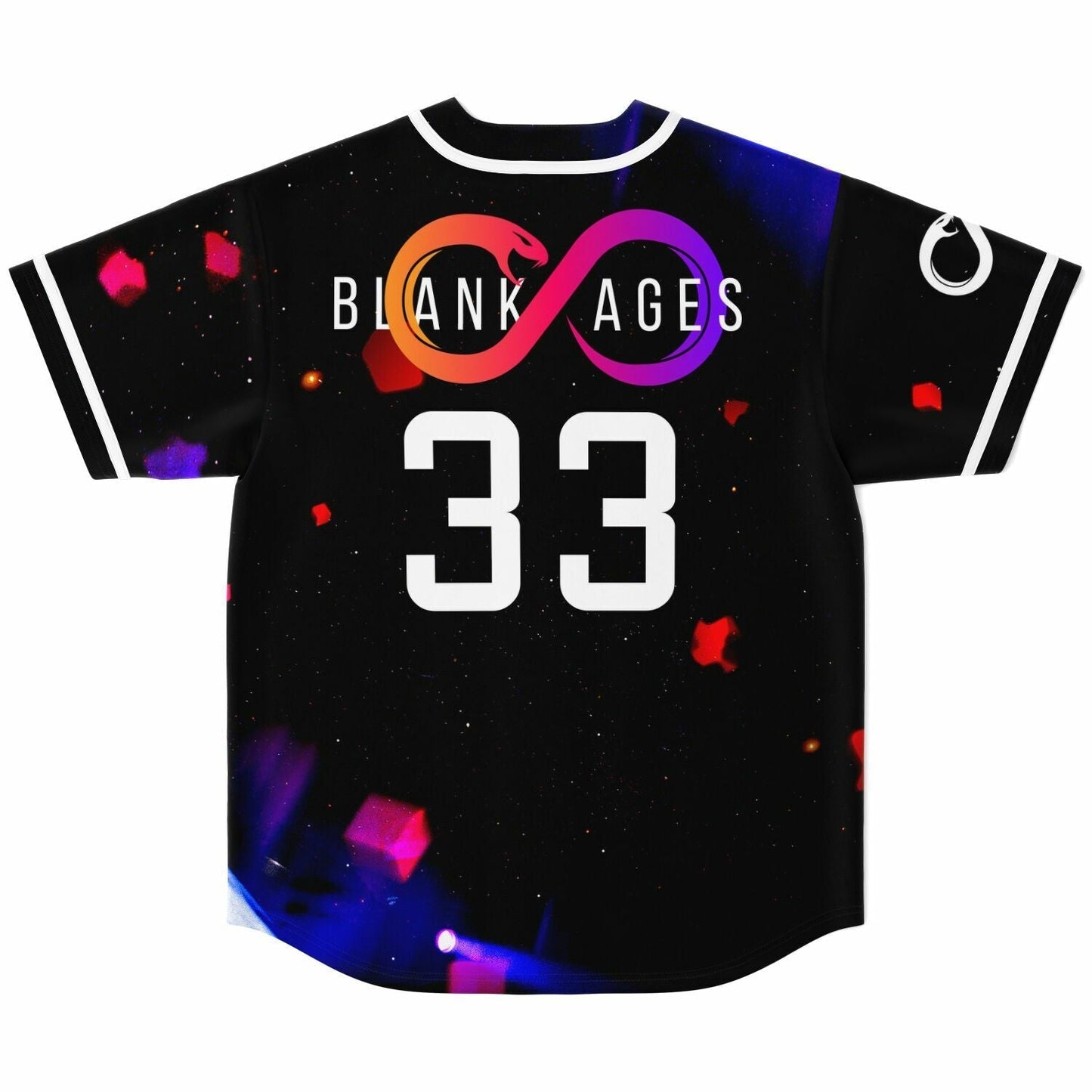 Blank Ages Black Cosmic Dark Starfield Rave Baseball Jersey