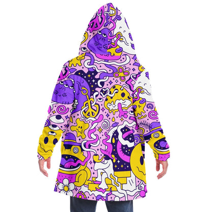 Pastel Pink Dense Cartoon Rave Cloak