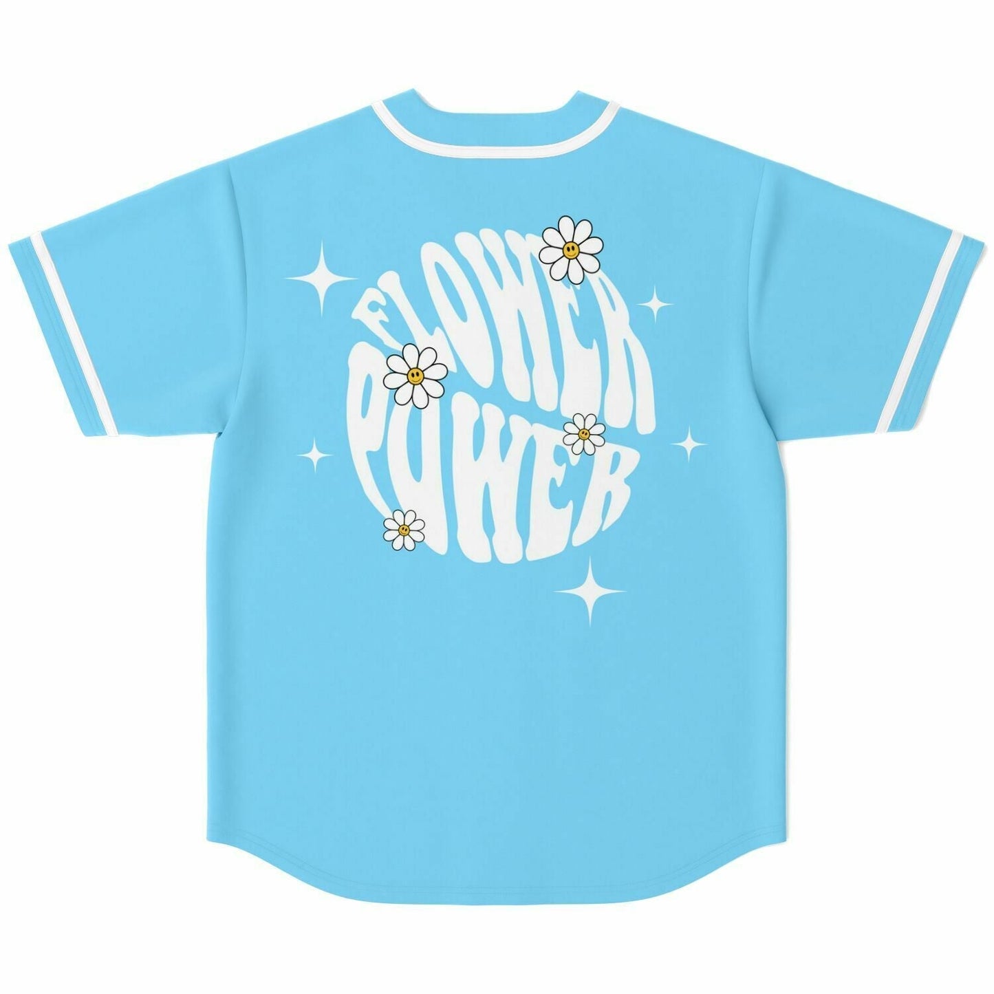 Light Sky Retro Groovy Rave Baseball Jersey