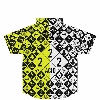 Black Diagonal Checkerboard Rave Hooded Baseball Jersey