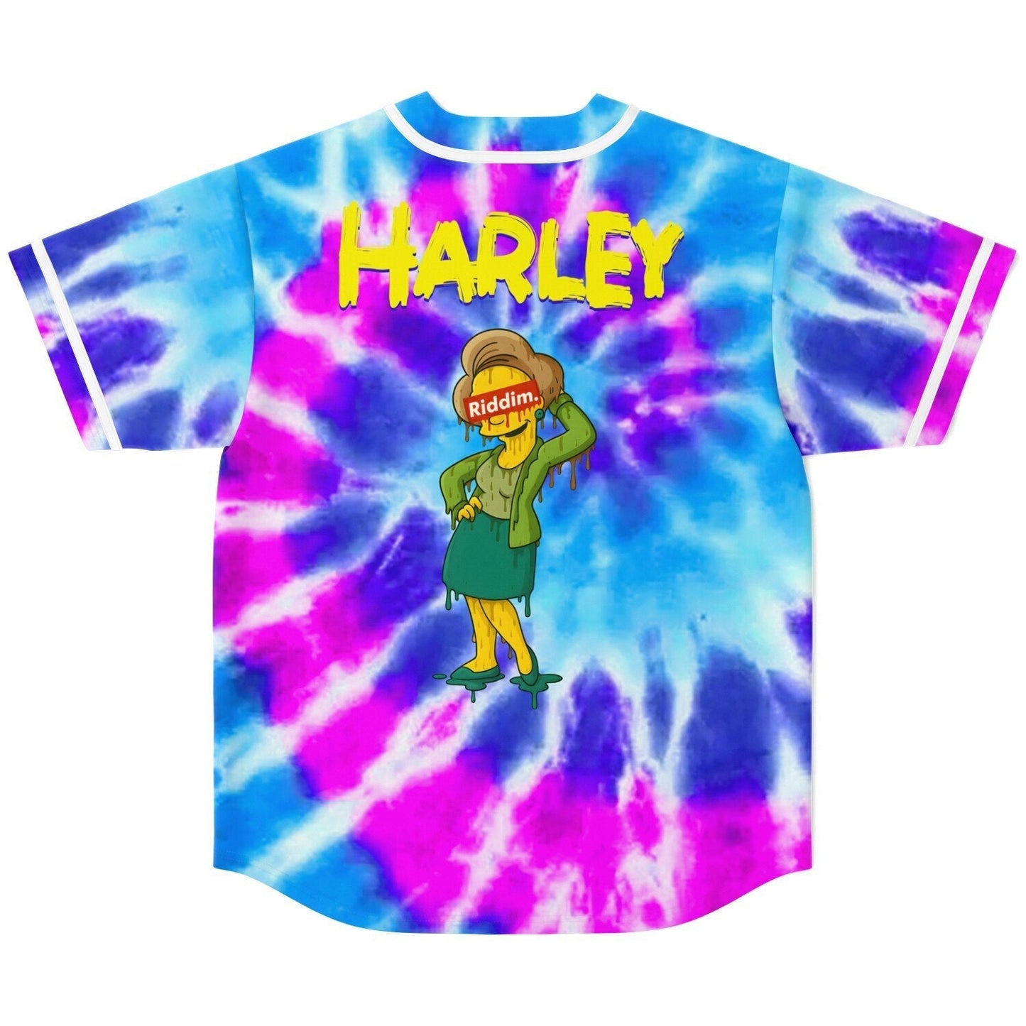 Blue Spiral Tie Rave Baseball Jersey