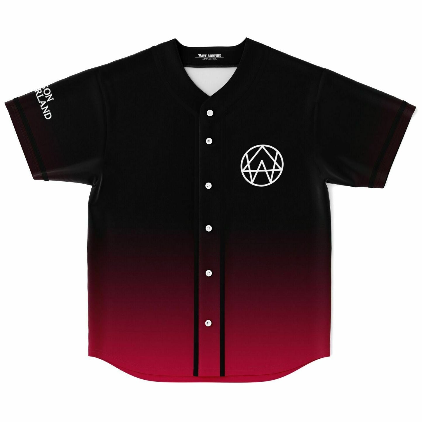 Alison Wonderland Black Crimson White Circle Rave Baseball Jersey