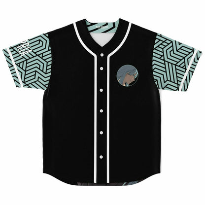 Black Anime Girl Rave Baseball Jersey