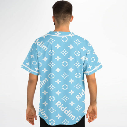 Light Sky Luxury Monogram Rave Baseball Jersey