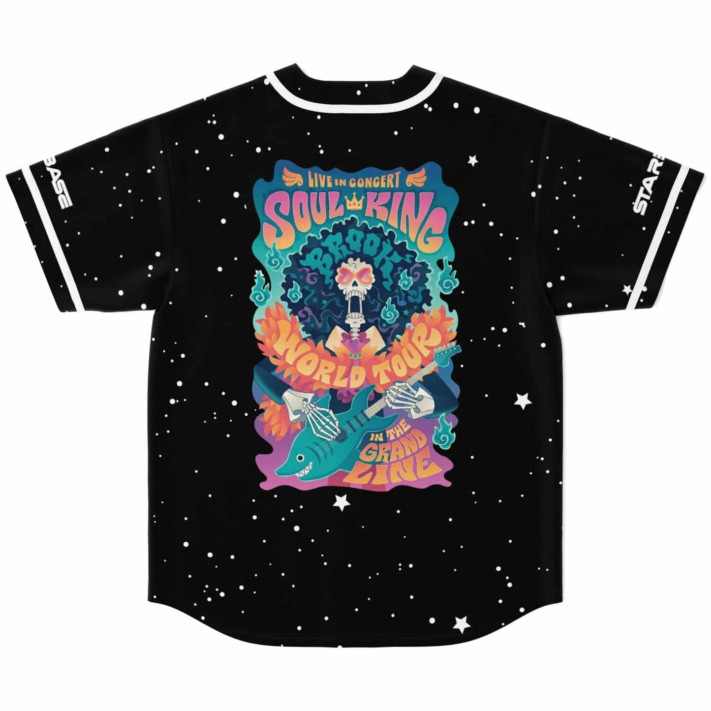 Black Starry Galaxy Rave Baseball Jersey
