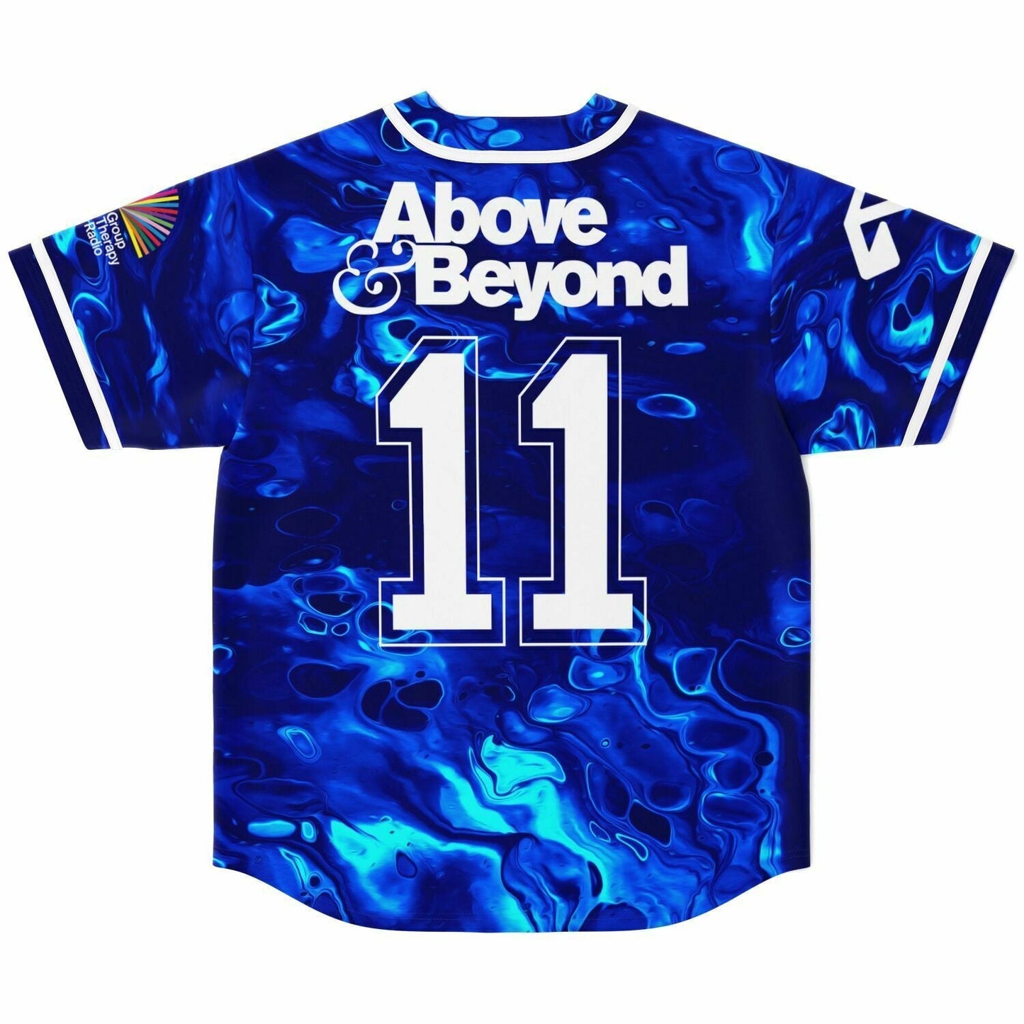 Above & Beyond Royal Blue Liquid Metal Rave Baseball Jersey