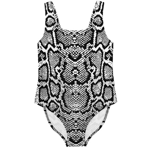 Black White Snakeskin Rave Swimsuit