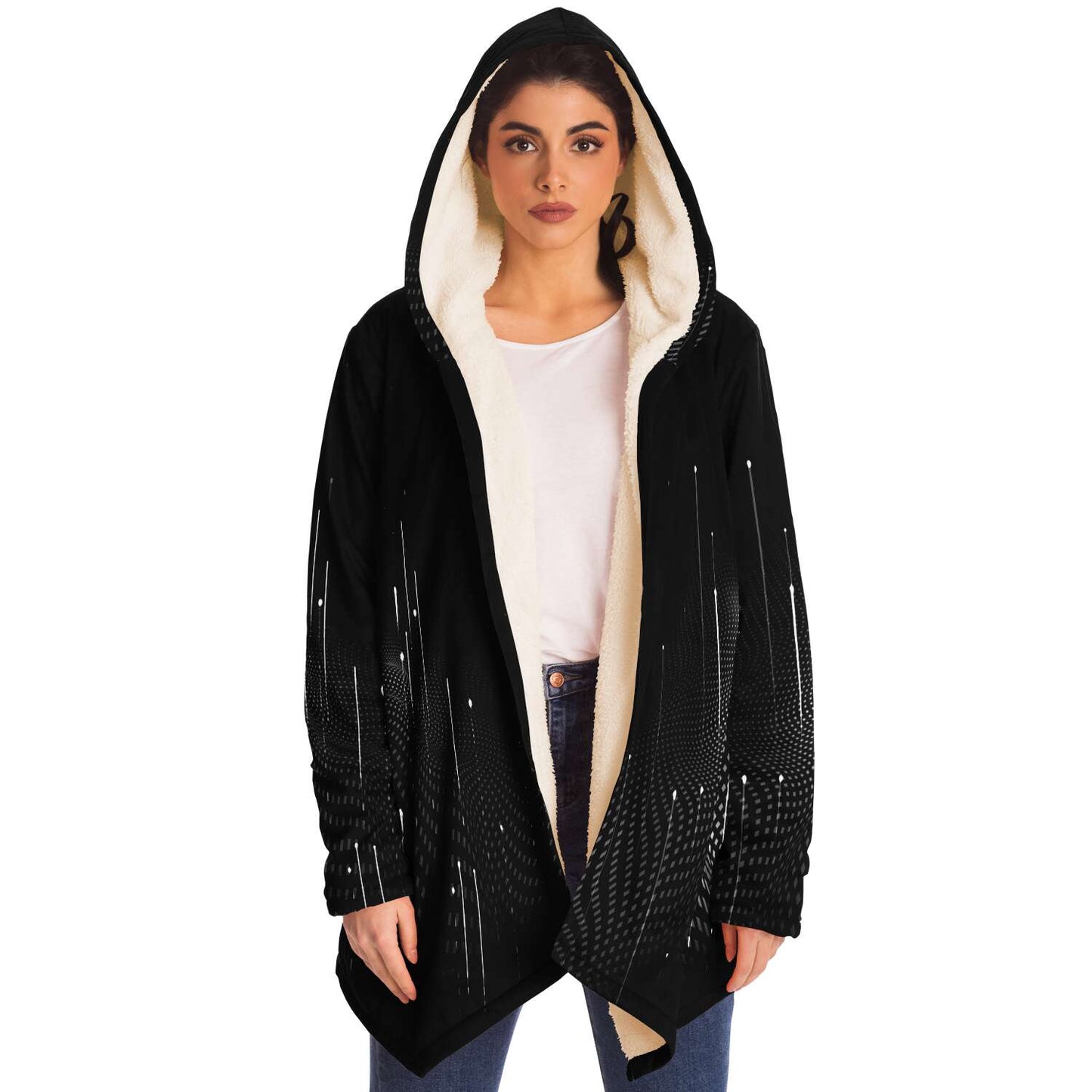 Gud Vibrations Black Halftone Dot Rave Cloak