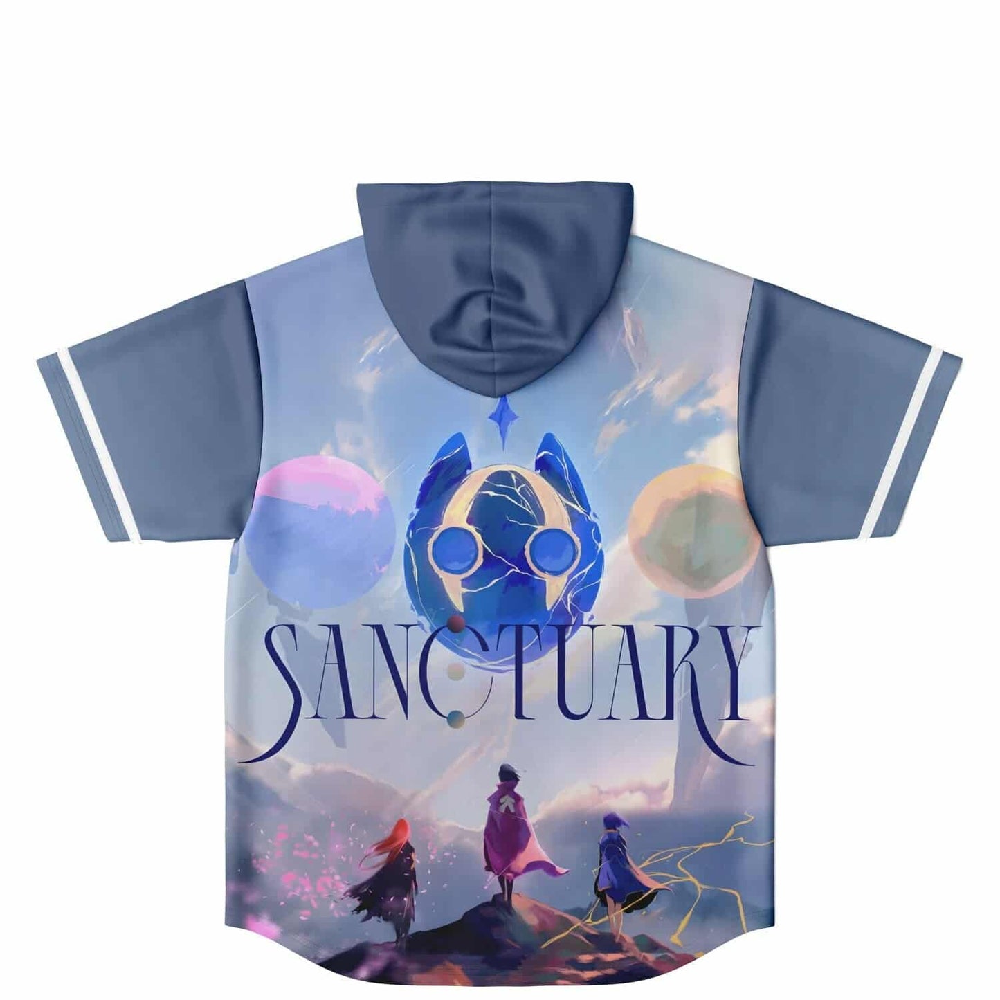 Dabin Slate Blue Anime Fantasy Rave Baseball Jersey