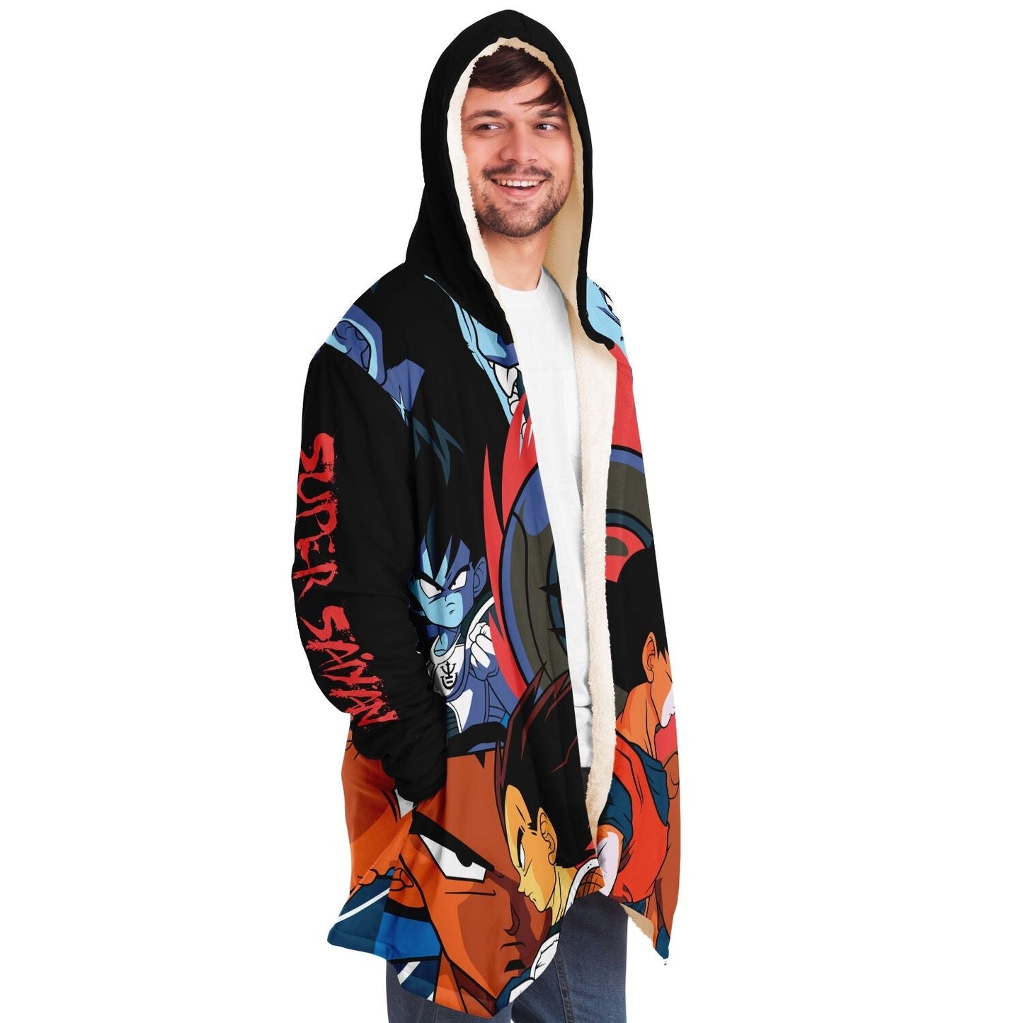 Black Anime Warrior Rave Cloak