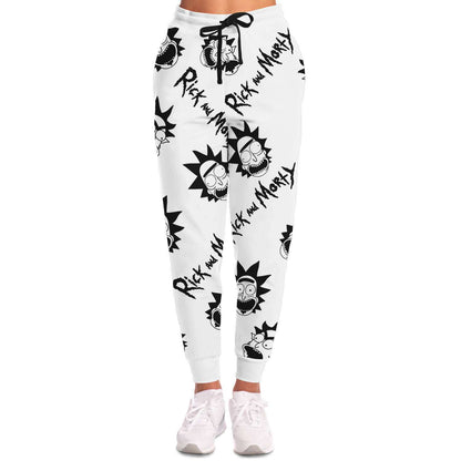 White Cartoon Character Rave Joggers