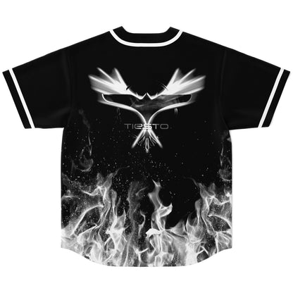 Tiesto Black White Smoky Rave Baseball Jersey