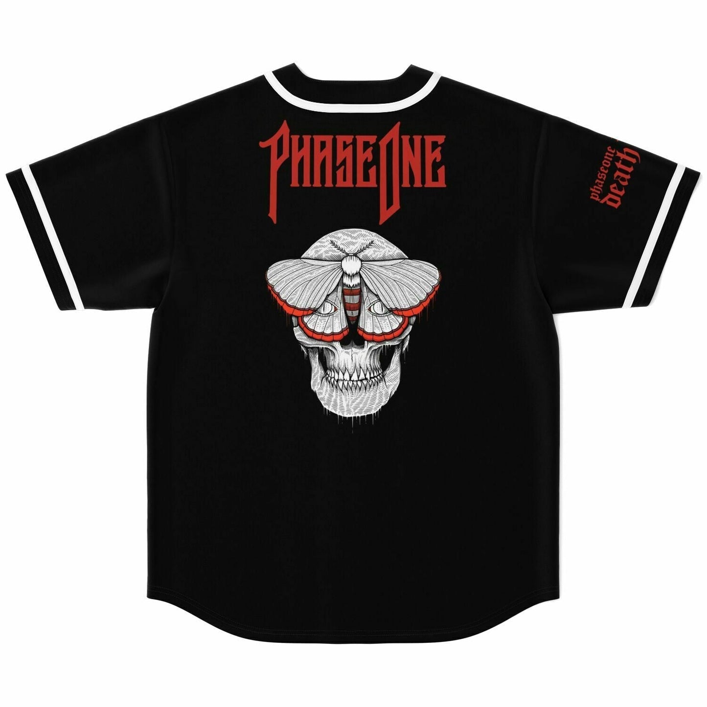 Phase One Black Chest Wordmark Rave Baseball Jersey