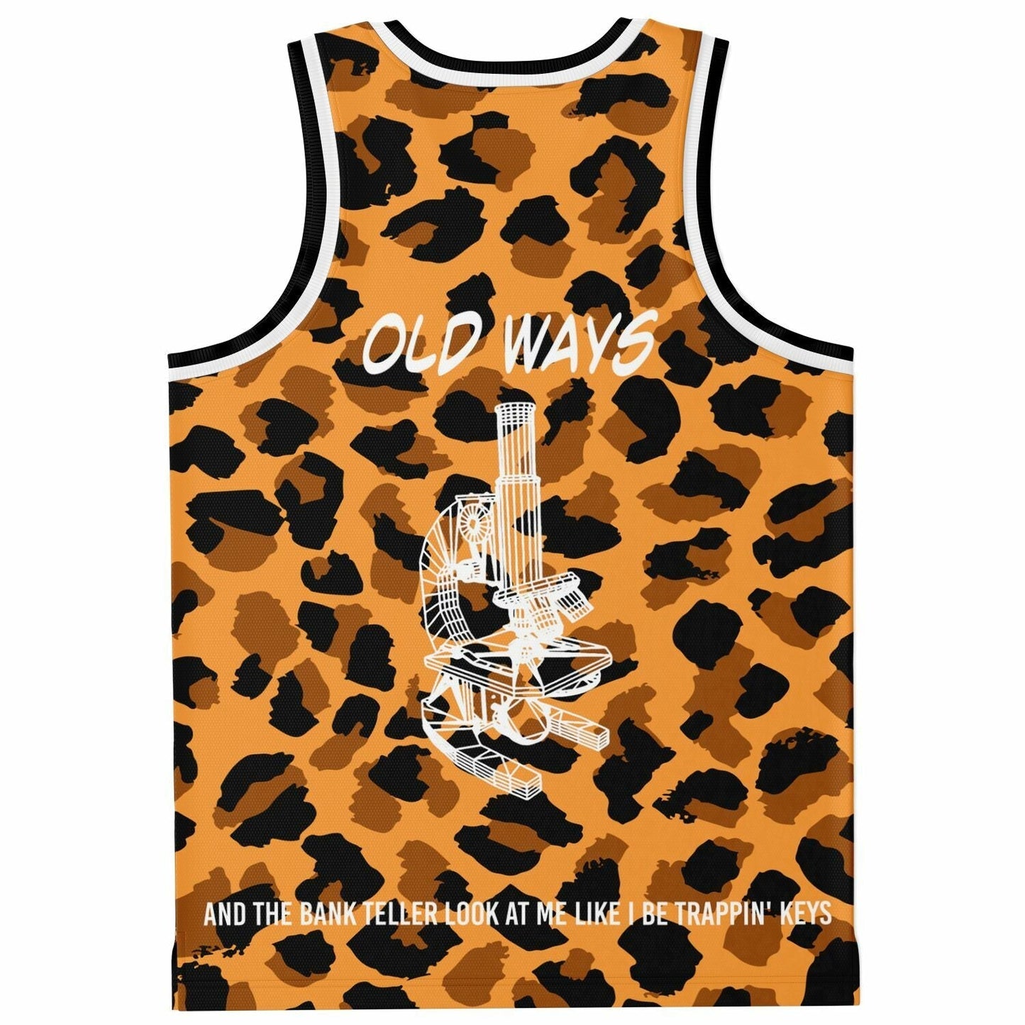 Orange Leopard Rave Basketball Jersey