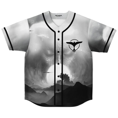 Tiesto Grayscale Black Cosmic Rave Baseball Jersey