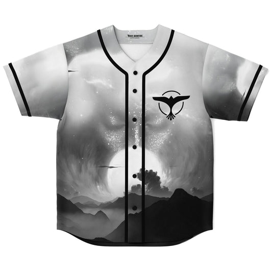 Tiesto Grayscale Black Cosmic Rave Baseball Jersey
