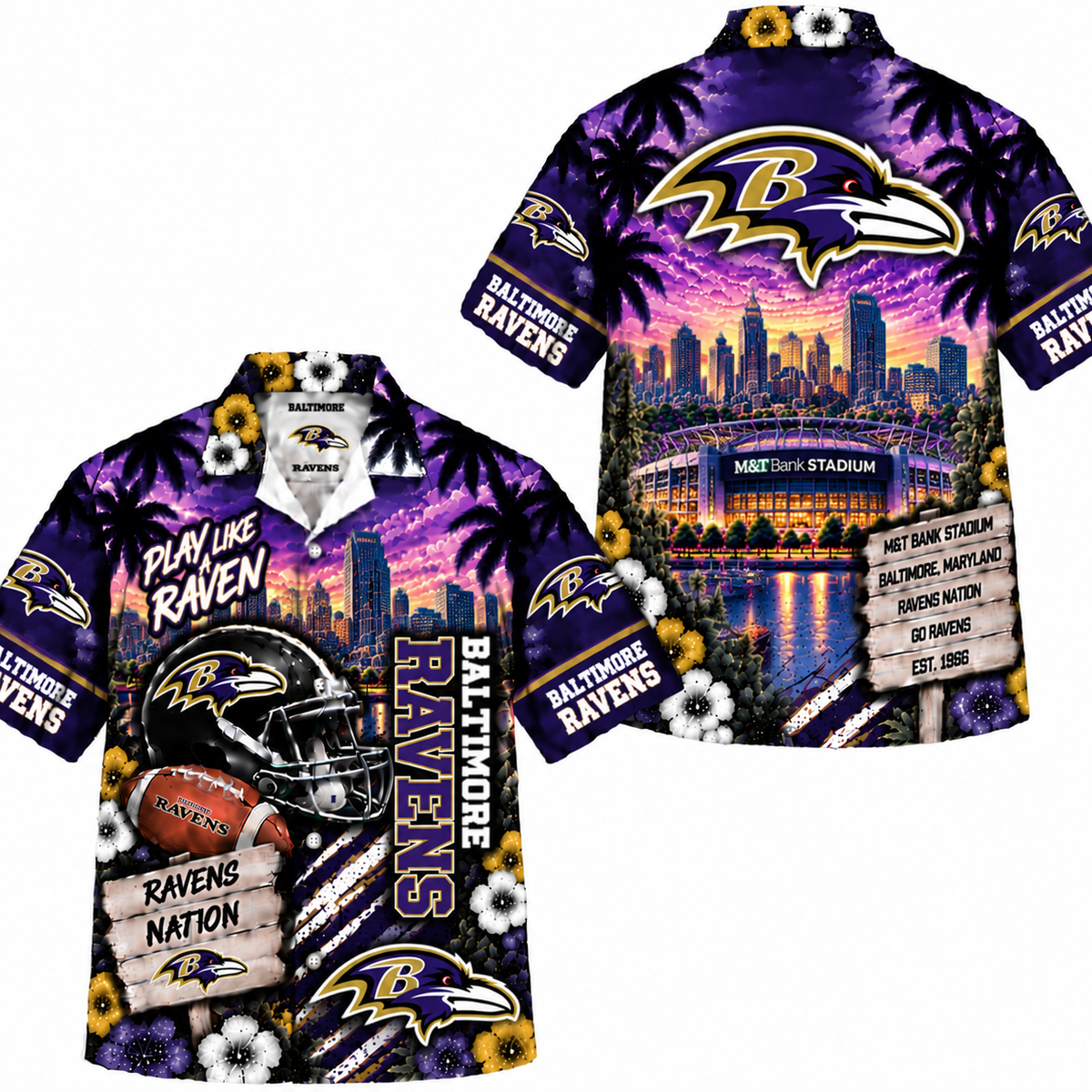 Baltimore Ravens Nation Hawaiian Shirt