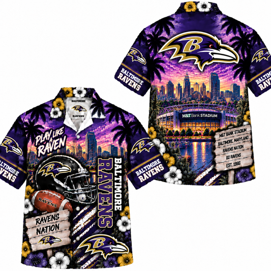 Baltimore Ravens Nation Hawaiian Shirt