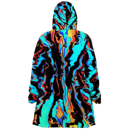 Black Swirling Liquid Rave Cloak