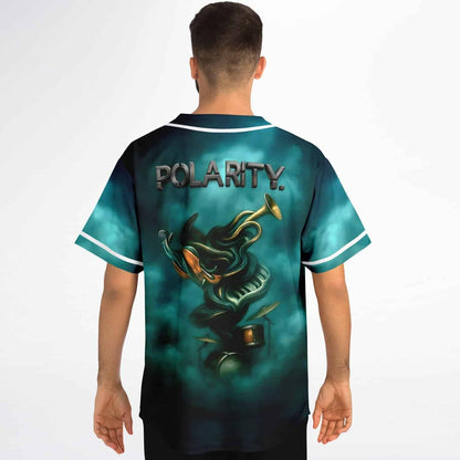 Teal Dark Smoky Cloud Rave Baseball Jersey