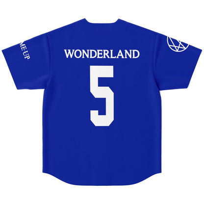 Royal Blue Minimal Text Rave Baseball Jersey