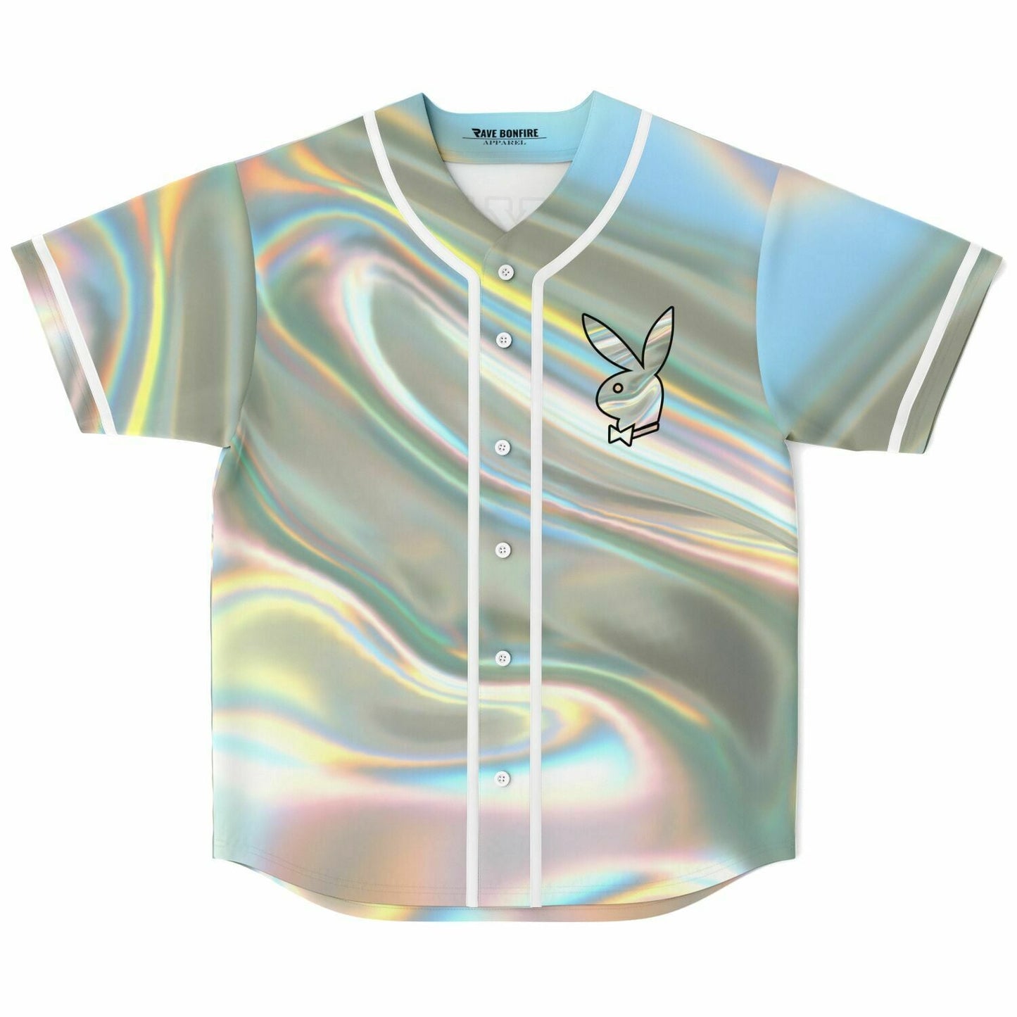 Iridescent Holographic Rave Baseball Jersey