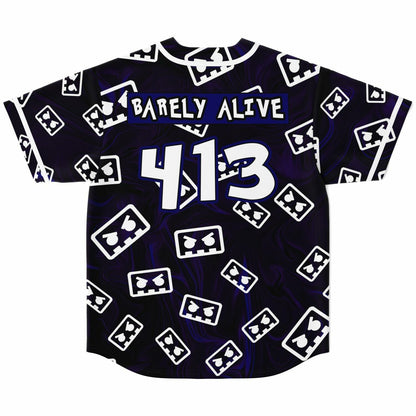 Barely Alive Black Deep Angry Robot Rave Baseball Jersey