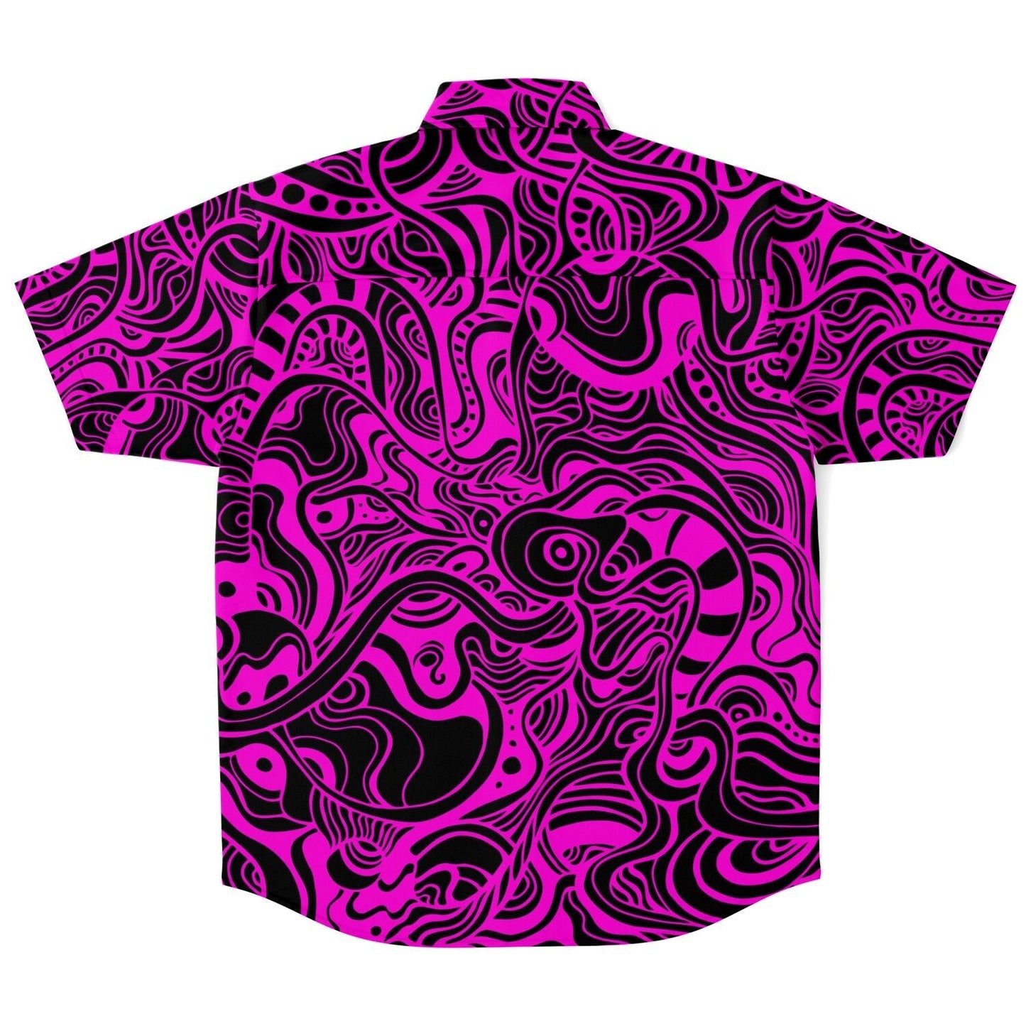 Trippy pink doddles buttons up