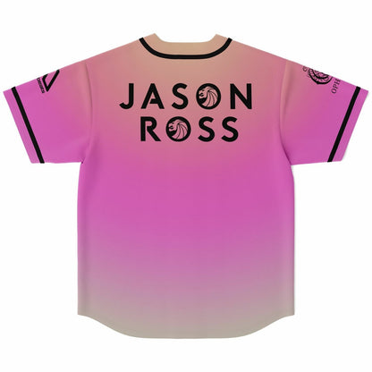 Jason Ross Pink Tan Gradient Jersey Rave Baseball Jersey