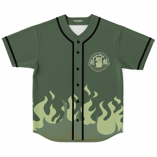 Olive Asian Dragon Rave Baseball Jersey