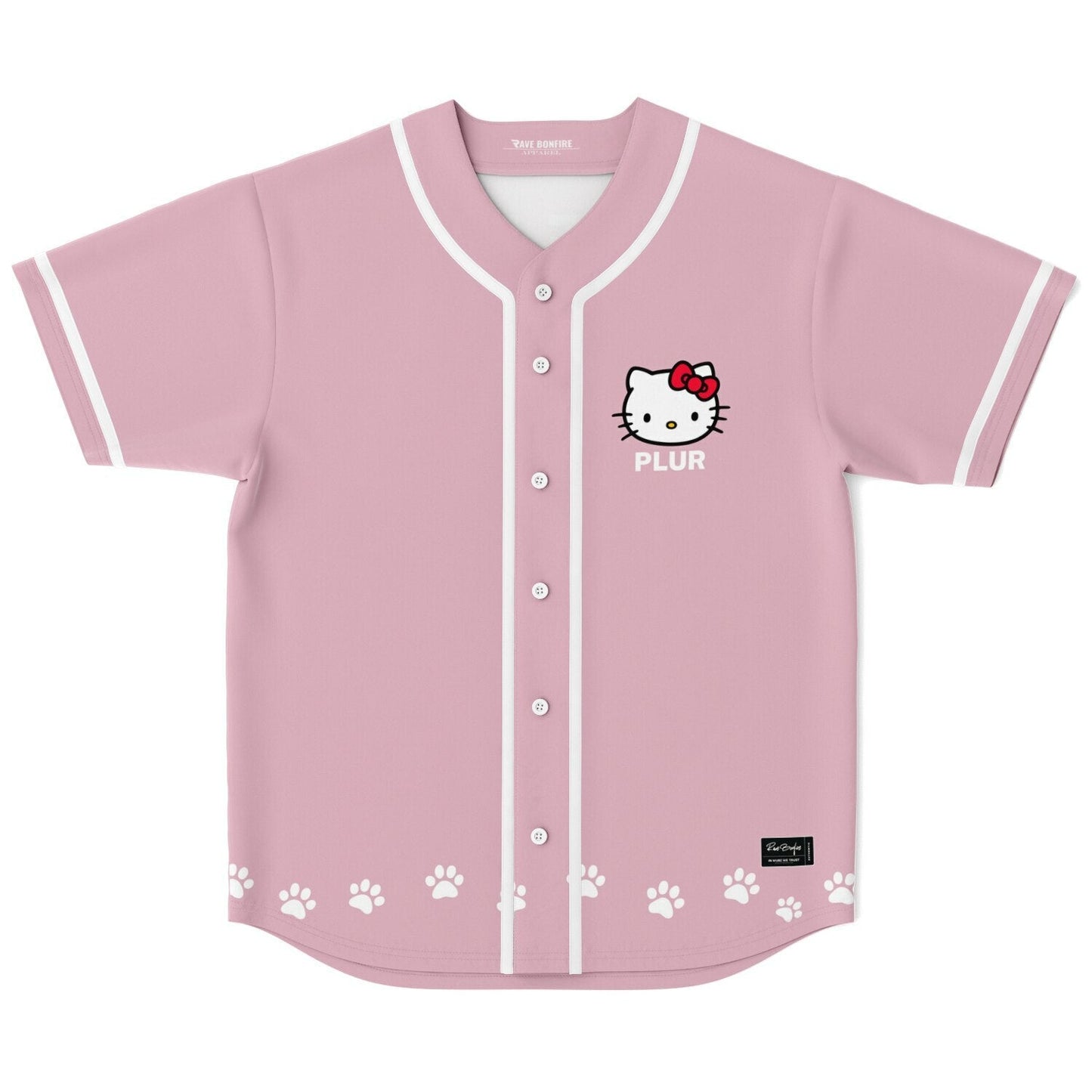 Soft Pink Hello Kitty Rave Baseball Jersey