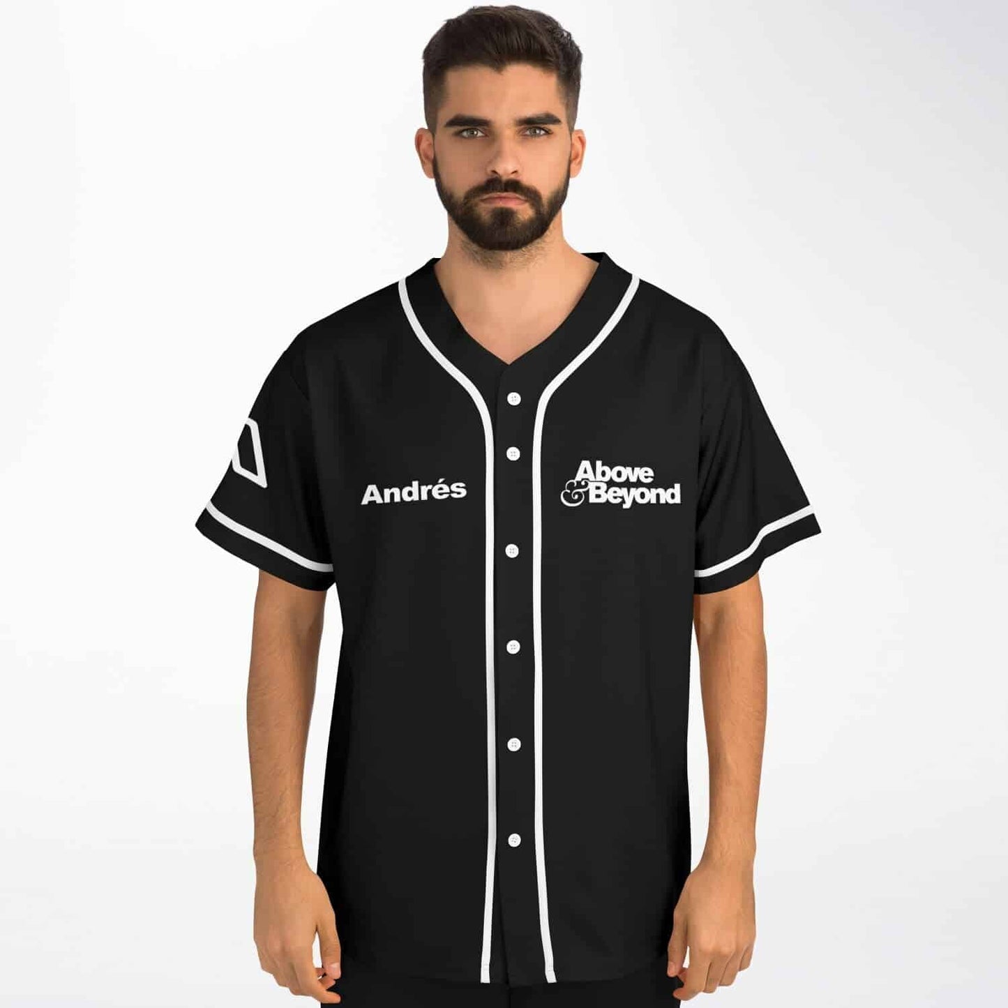 Above & Beyond Black Minimal Wordmarks Rave Baseball Jersey