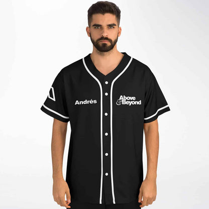 Above & Beyond Black Minimal Wordmarks Rave Baseball Jersey