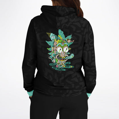Trippy Melting Cartoon Face Rave Hoodie