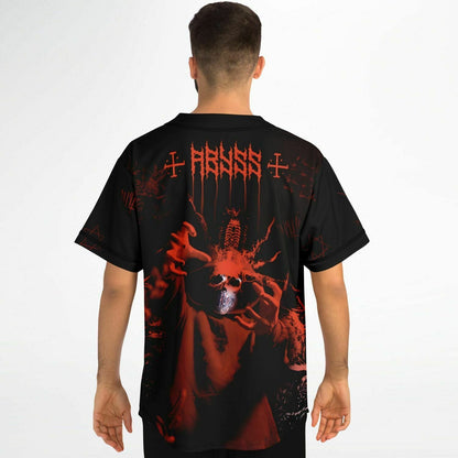 Black Occult Horror Rave Baseball Jersey