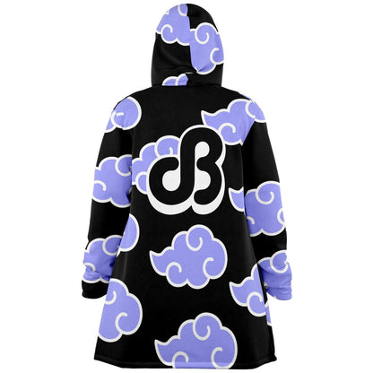 Black Repeated Stylized Rave Cloak