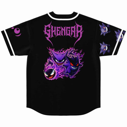 Black Repeating Purple Rave Baseball Jersey