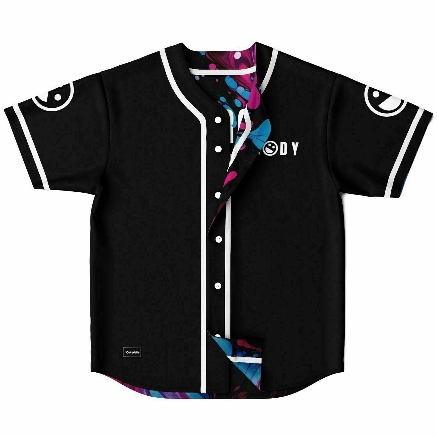 Pink & Blue Paint Pour Reversible Baseball Jersey