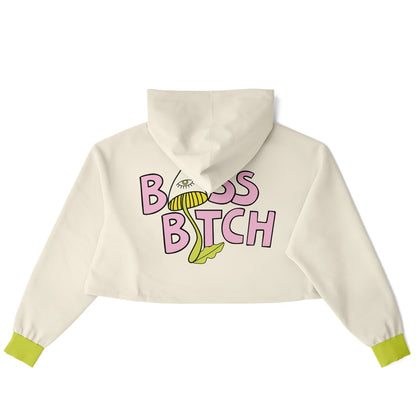 Bass bitch cropped hoodie