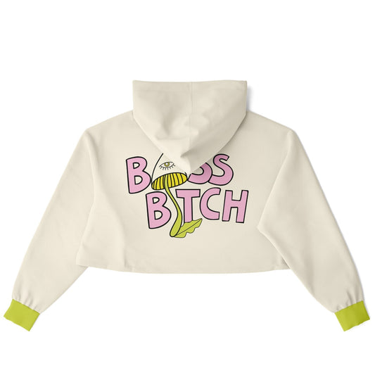 Bass bitch cropped hoodie