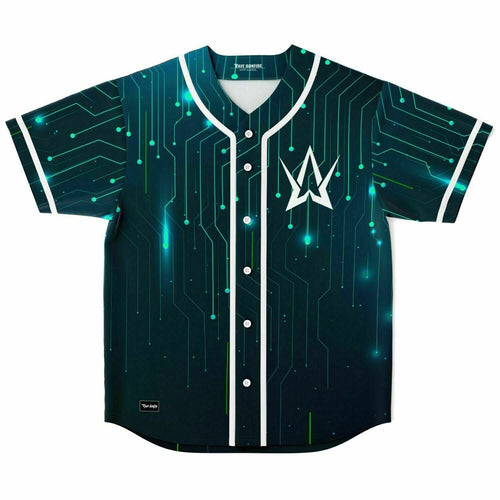 Alan Walker Dark Teal Glowing Tech Rave Baseball Jersey