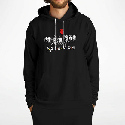 Horror Friends Parody Black Rave Hoodie