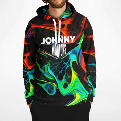 Neon Acid Trip Liquid Swirl Rave Hoodie