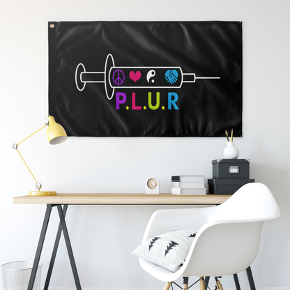 Black Syringe Filled Rave Flag