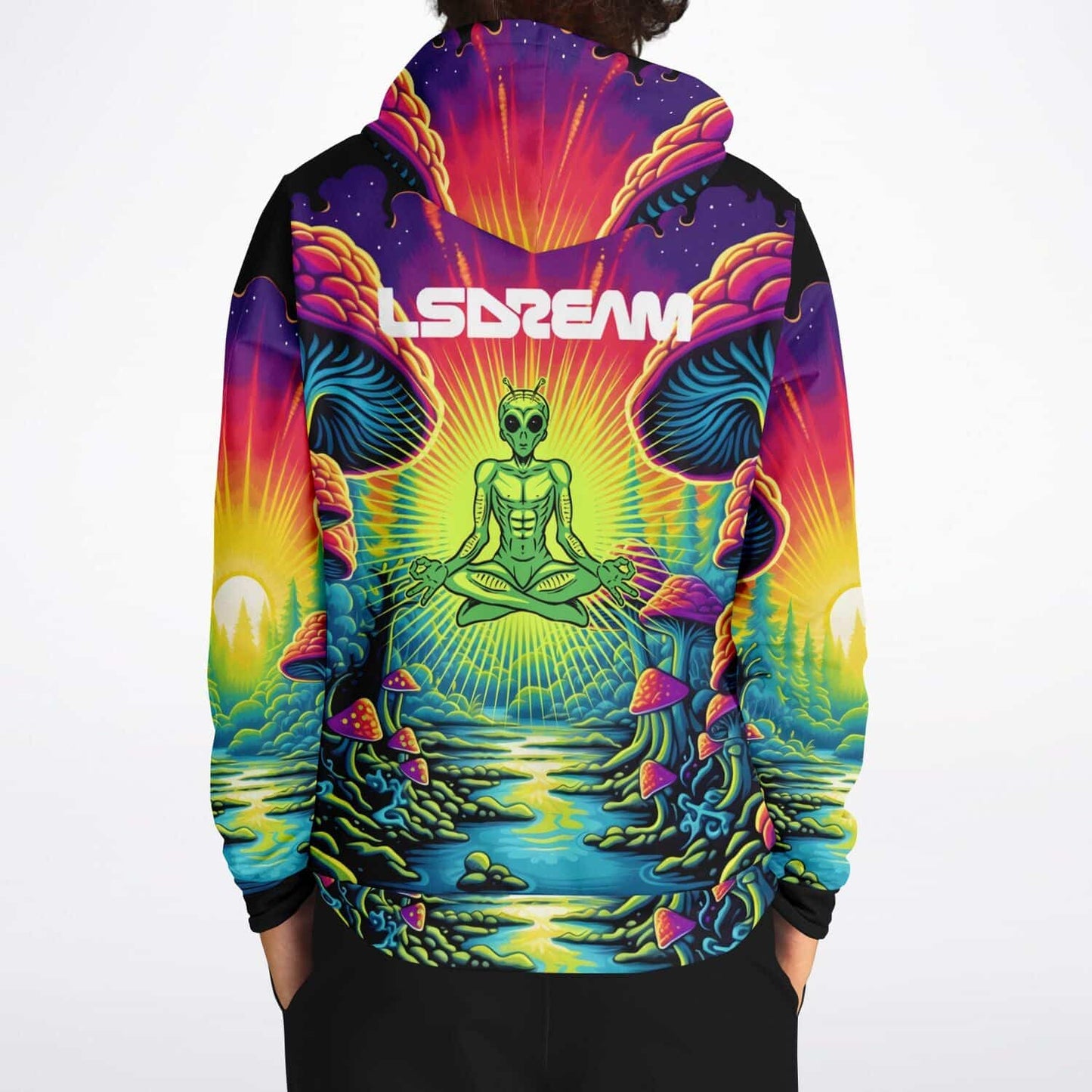 LSDREAM Stay Weird Mushroom Forest Rave Hoodie