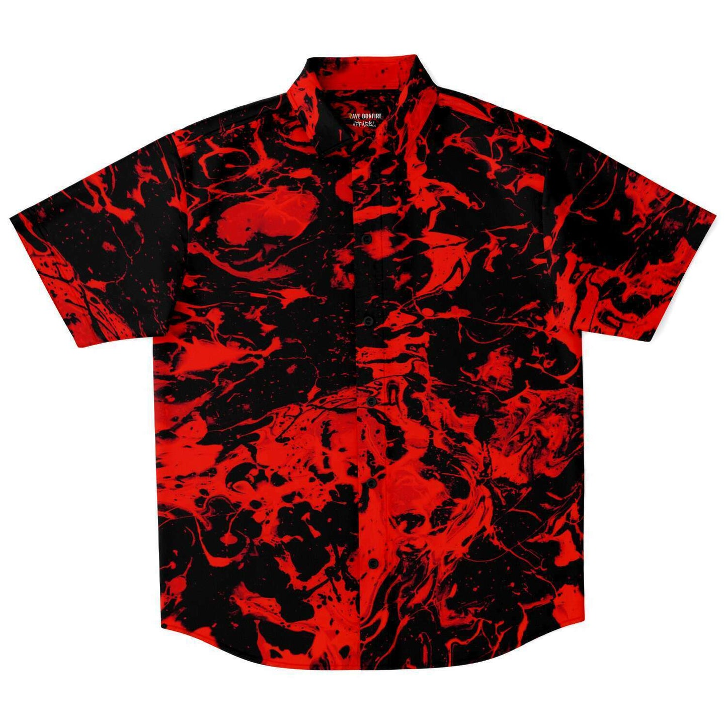 B&R trippy short sleeve button down shirt